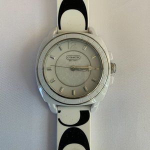 Coach Silicone White Monogram Watch